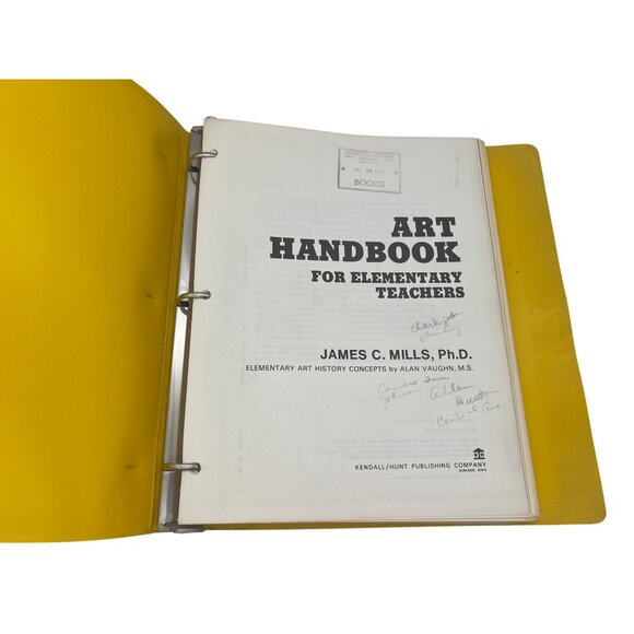 1975 Art Handbook for Elementary Teachers Spiral Bound Teaching Aid Homeschool - Picture 2 of 10